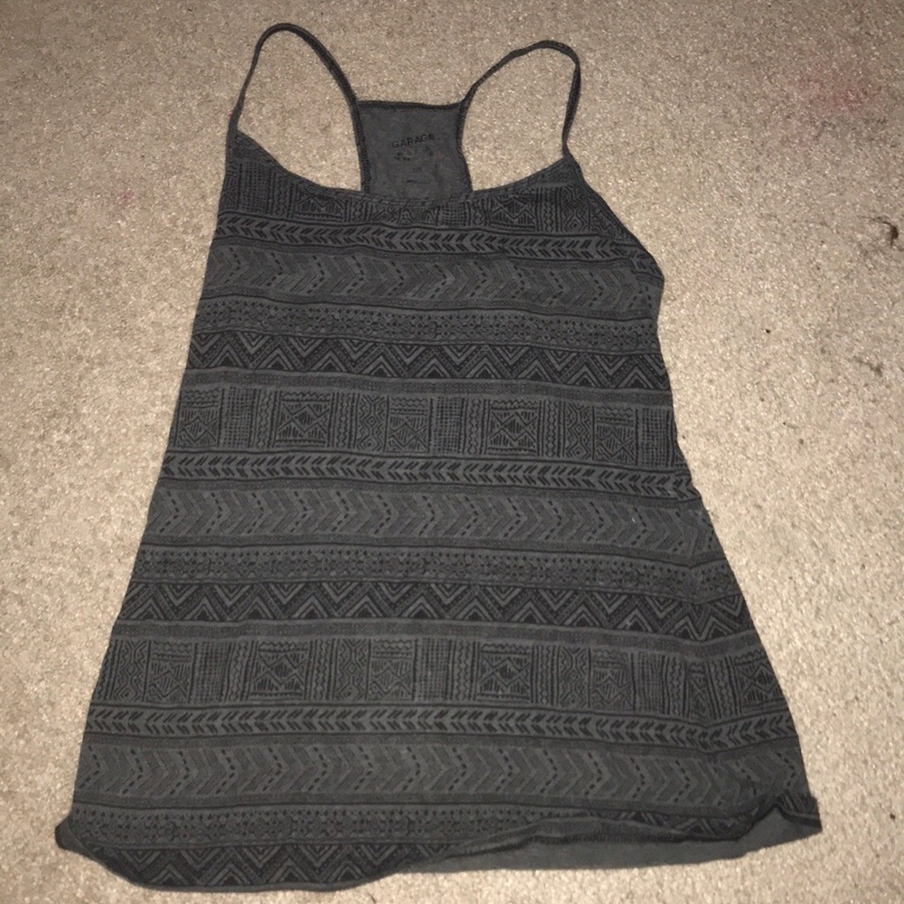 Garage Dark grey tribal tank top